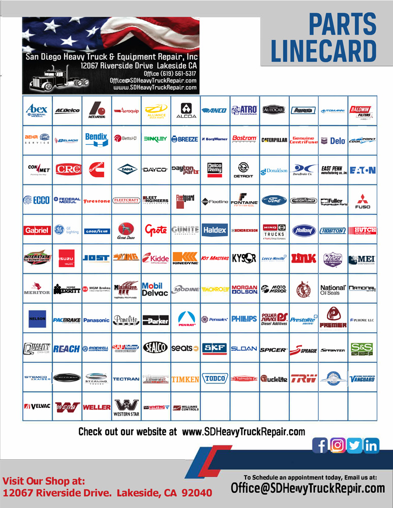 SDHTER Parts Line Card : Updated 03/05/24